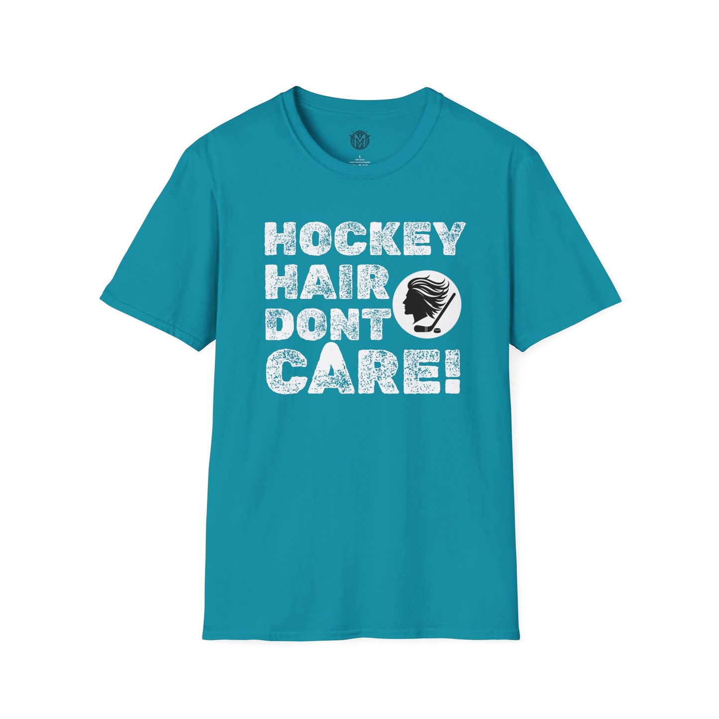 Hockey Hair Don’t Care Mens Hockey Graphic Tee