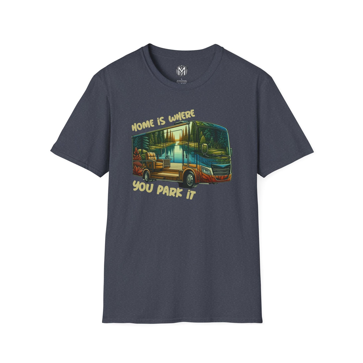Home Is Where You Park It Mens RV Road Trip Adventure Graphic Tee
