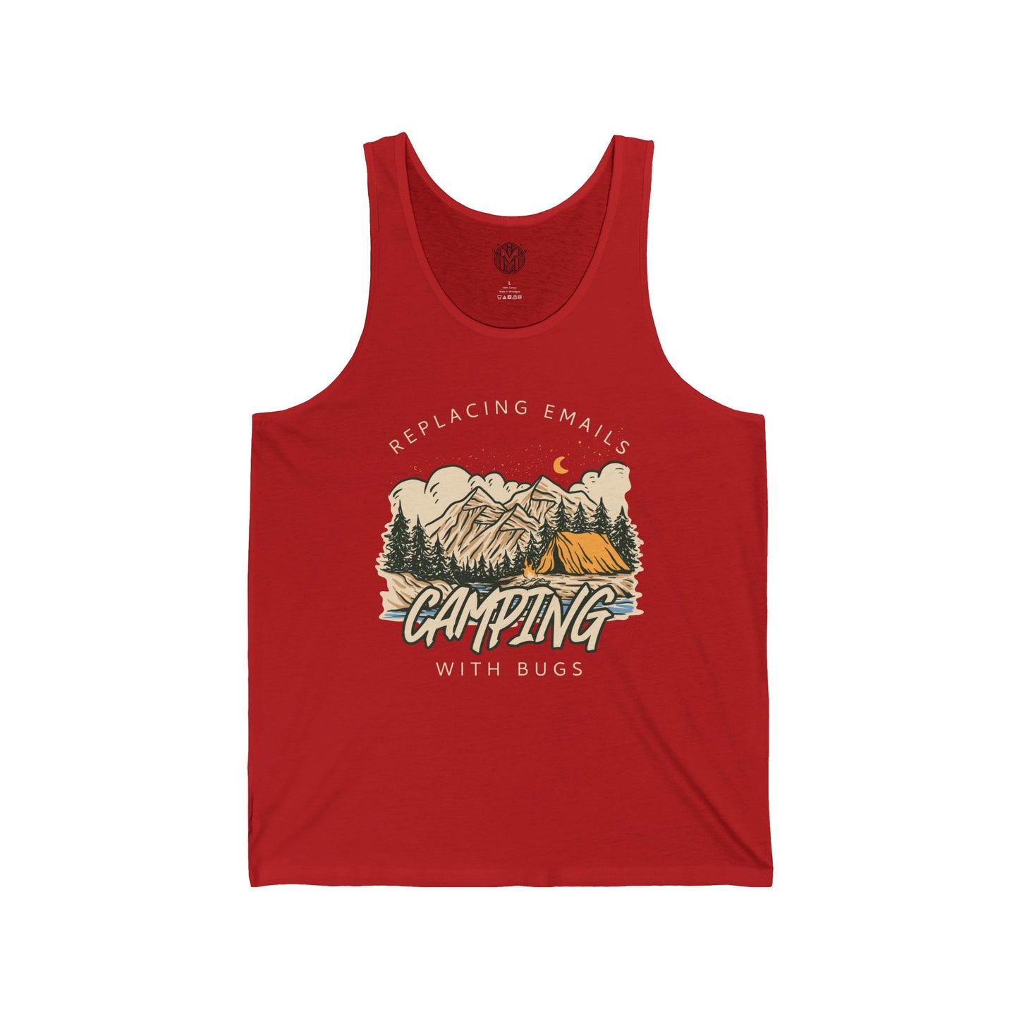 Replacing Emails With Bugs Mens Camping Outdoor Adventure Graphic Tank