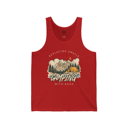 Replacing Emails With Bugs Mens Camping Outdoor Adventure Graphic Tank