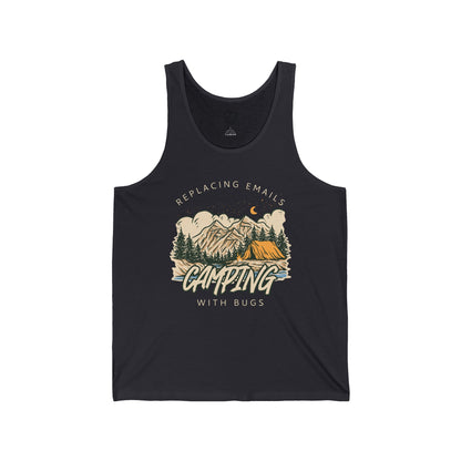 Replacing Emails With Bugs Mens Camping Outdoor Adventure Graphic Tank