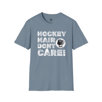 Hockey Hair Don’t Care Mens Hockey Graphic Tee