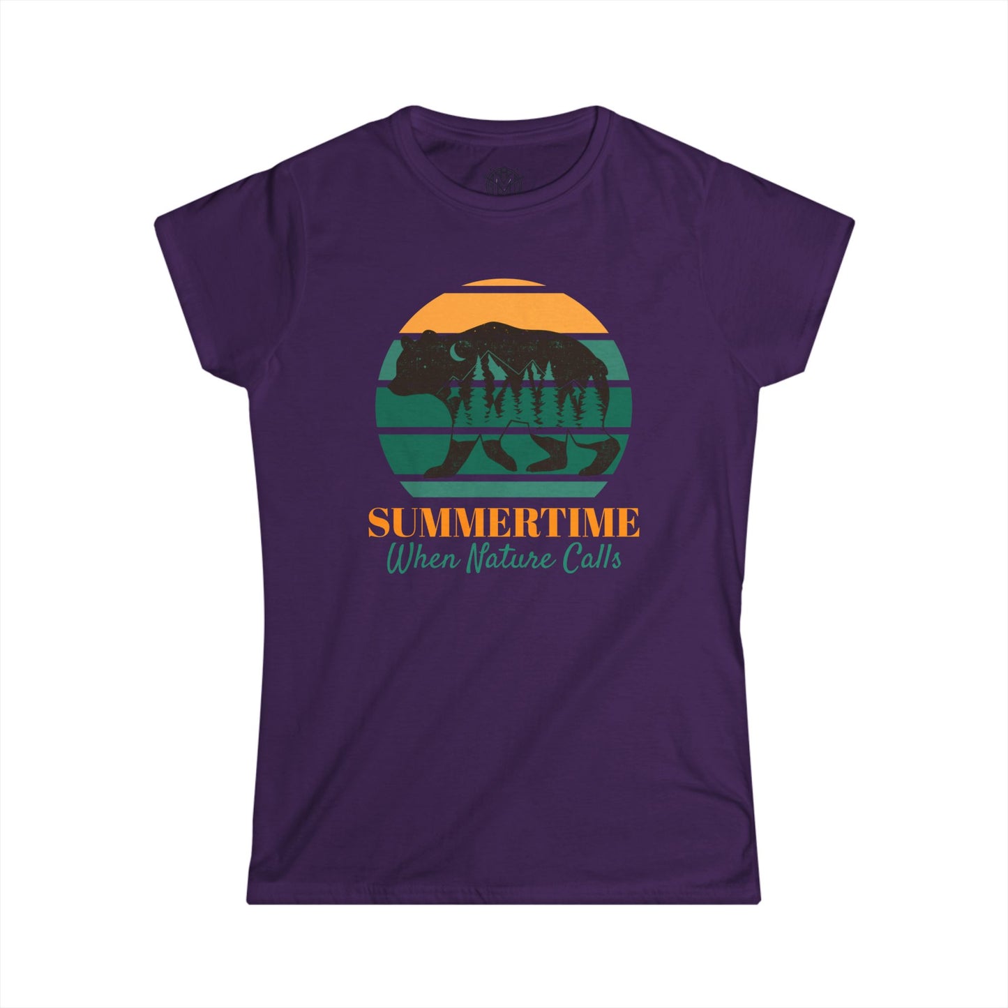 Summertime When Nature Calls Womens Camping Outdoor Adventure Graphic Tee
