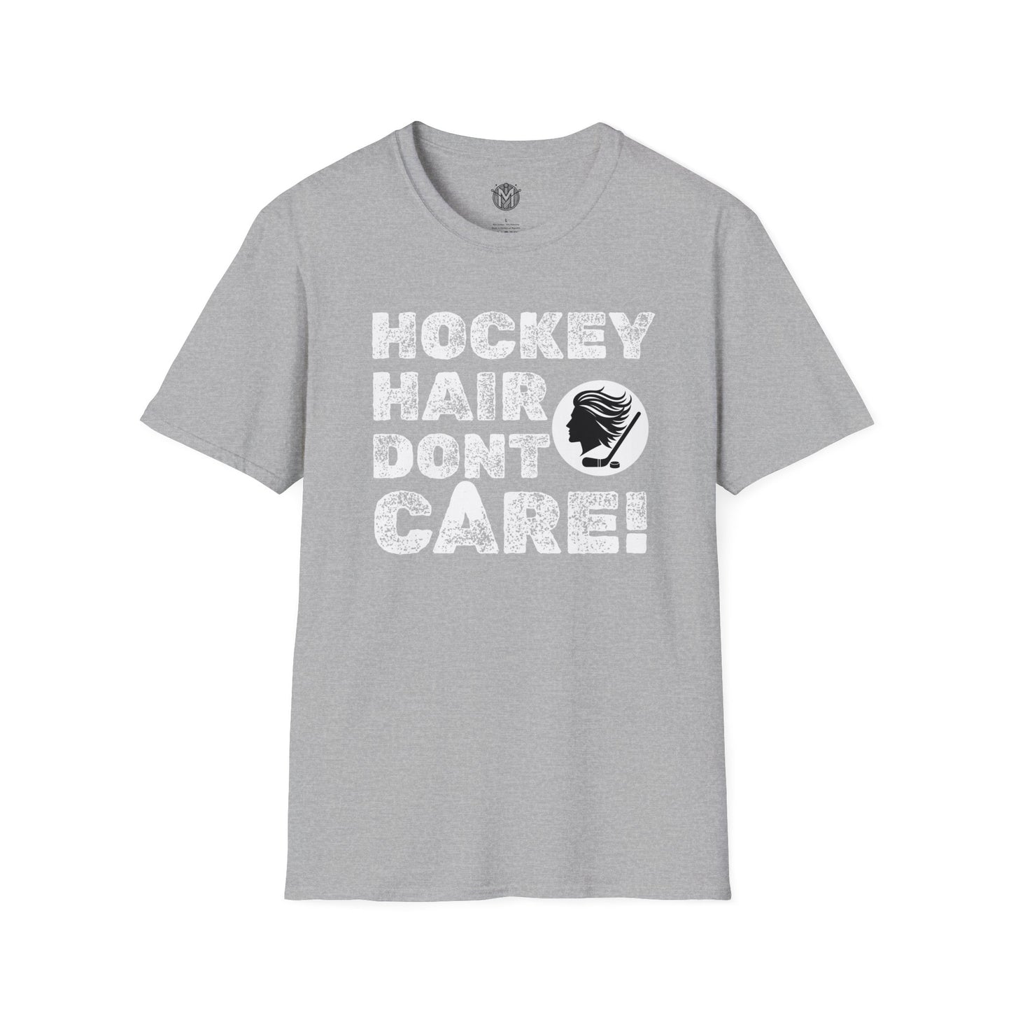 Hockey Hair Don’t Care Mens Hockey Graphic Tee