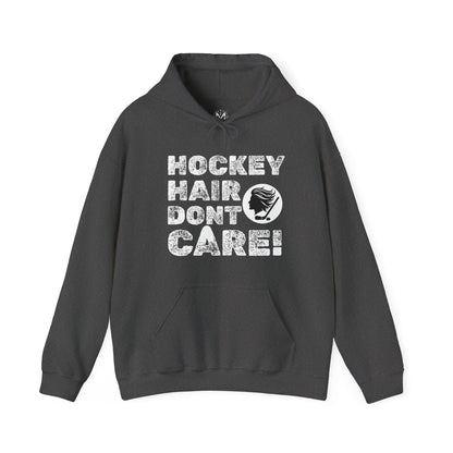 Hockey Hair Don't Care Unisex Hockey Graphic Hoodie
