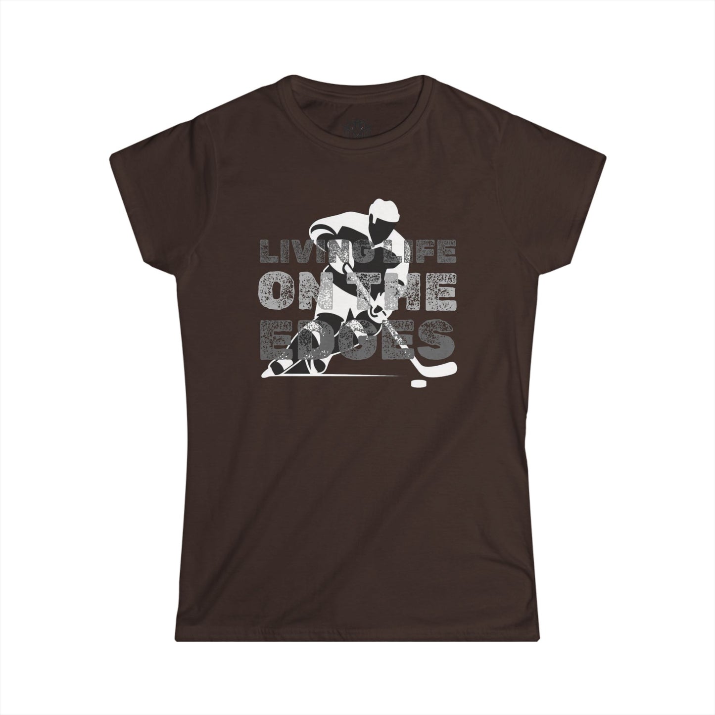 Living Life on the Edges Womens Hockey Graphic Tee