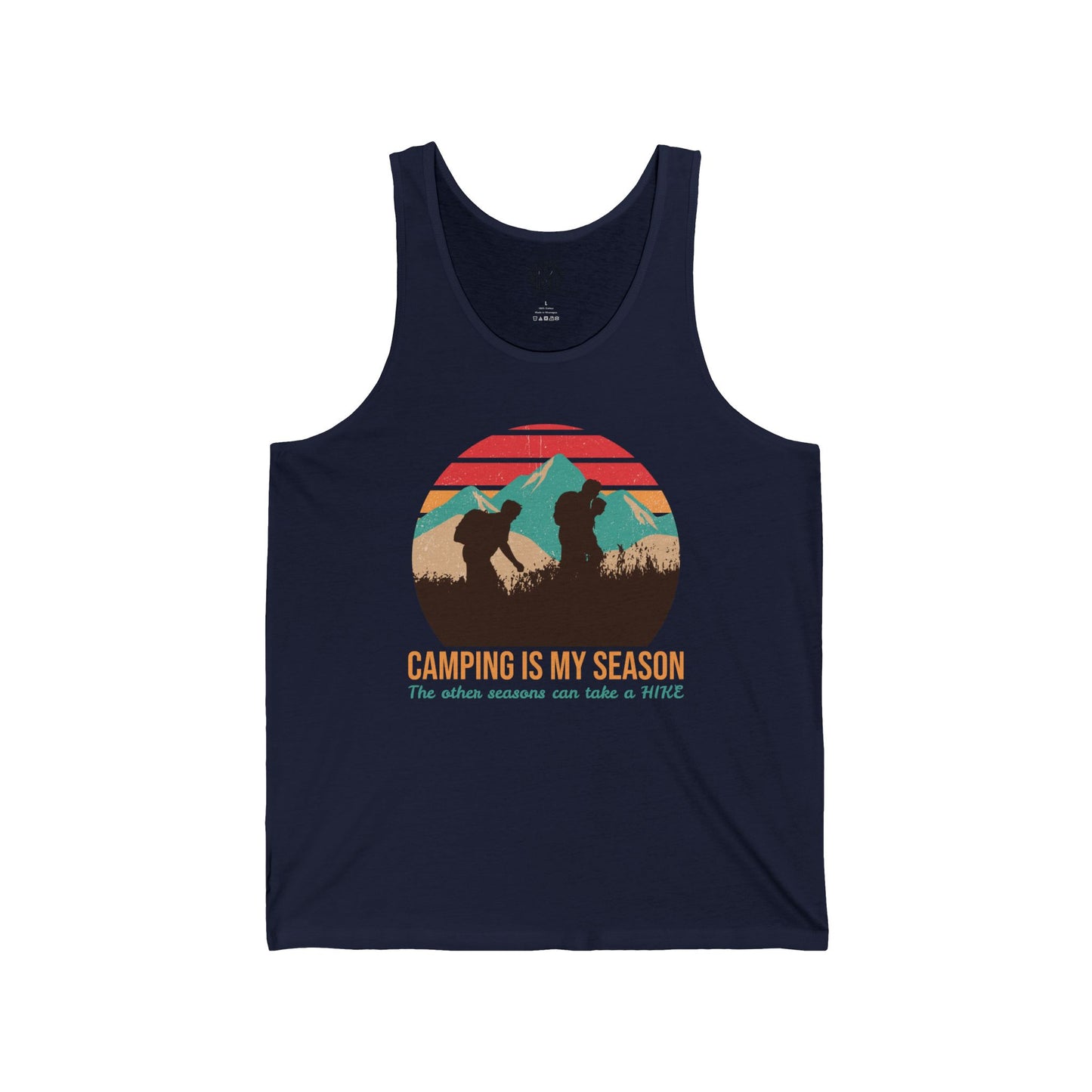 Camping Is My Season Mens Camping Outdoor Adventure Graphic Tank