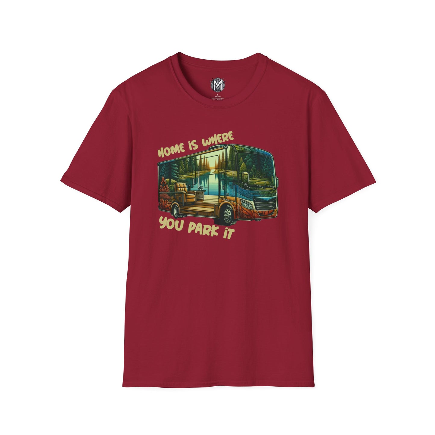 Home Is Where You Park It Mens RV Road Trip Adventure Graphic Tee