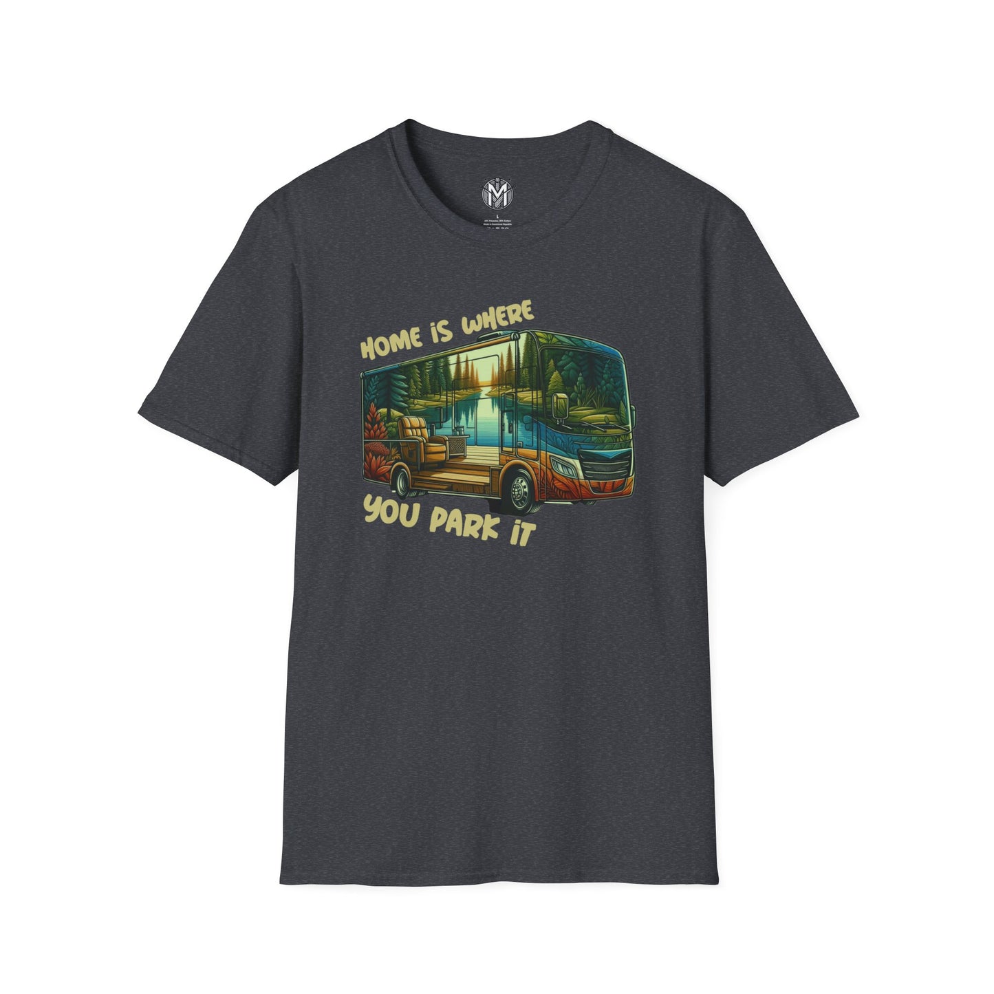 Home Is Where You Park It Mens RV Road Trip Adventure Graphic Tee