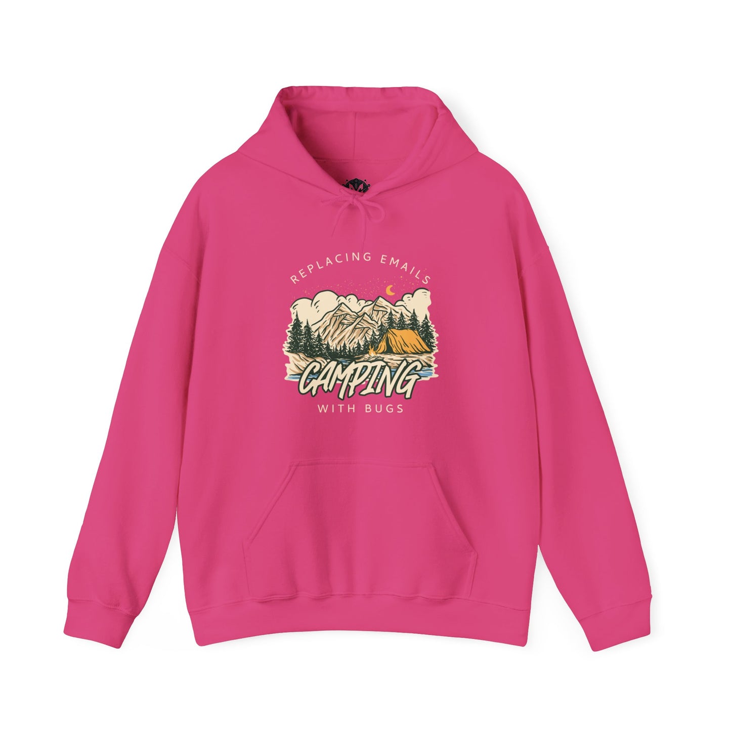 Replacing Emails With Bugs Unisex Camping Outdoor Adventure Graphic Hoodie