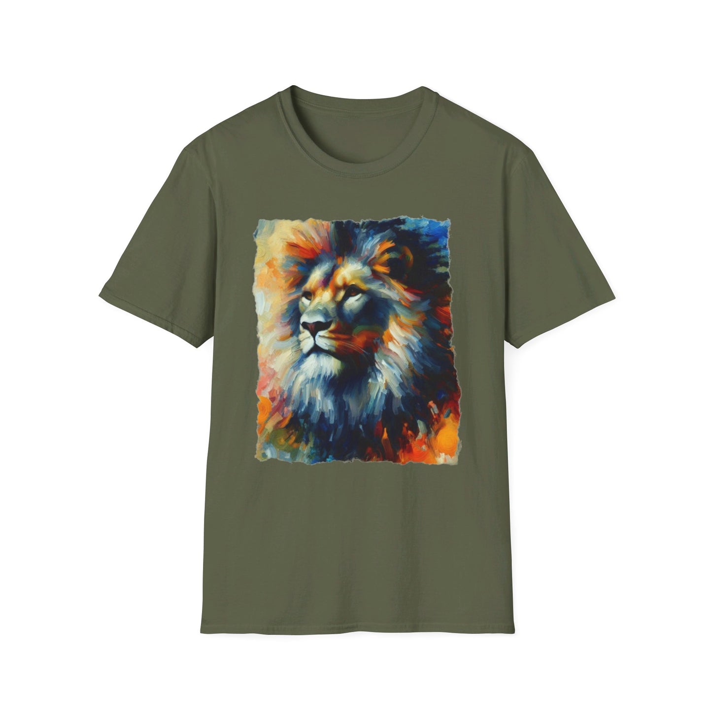 Vibrant Lion Art Men’s Graphic Tee