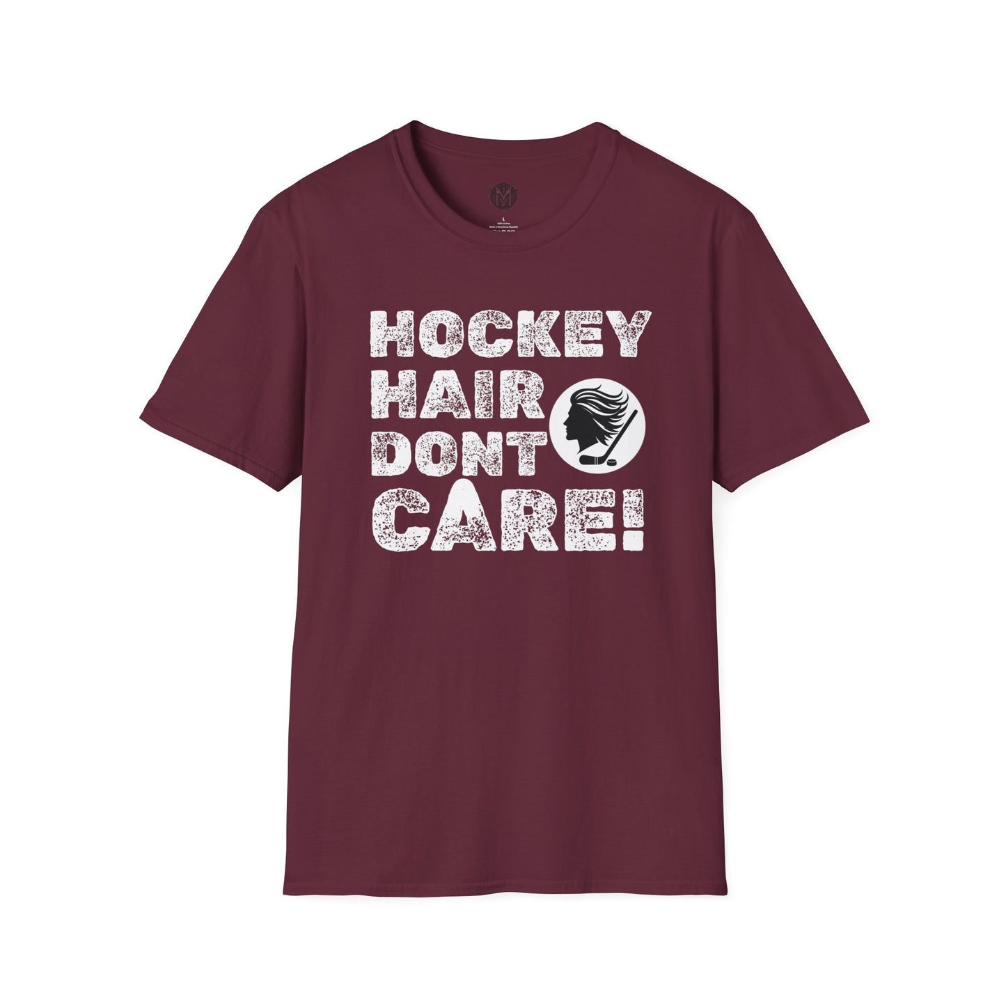 Hockey Hair Don’t Care Mens Hockey Graphic Tee