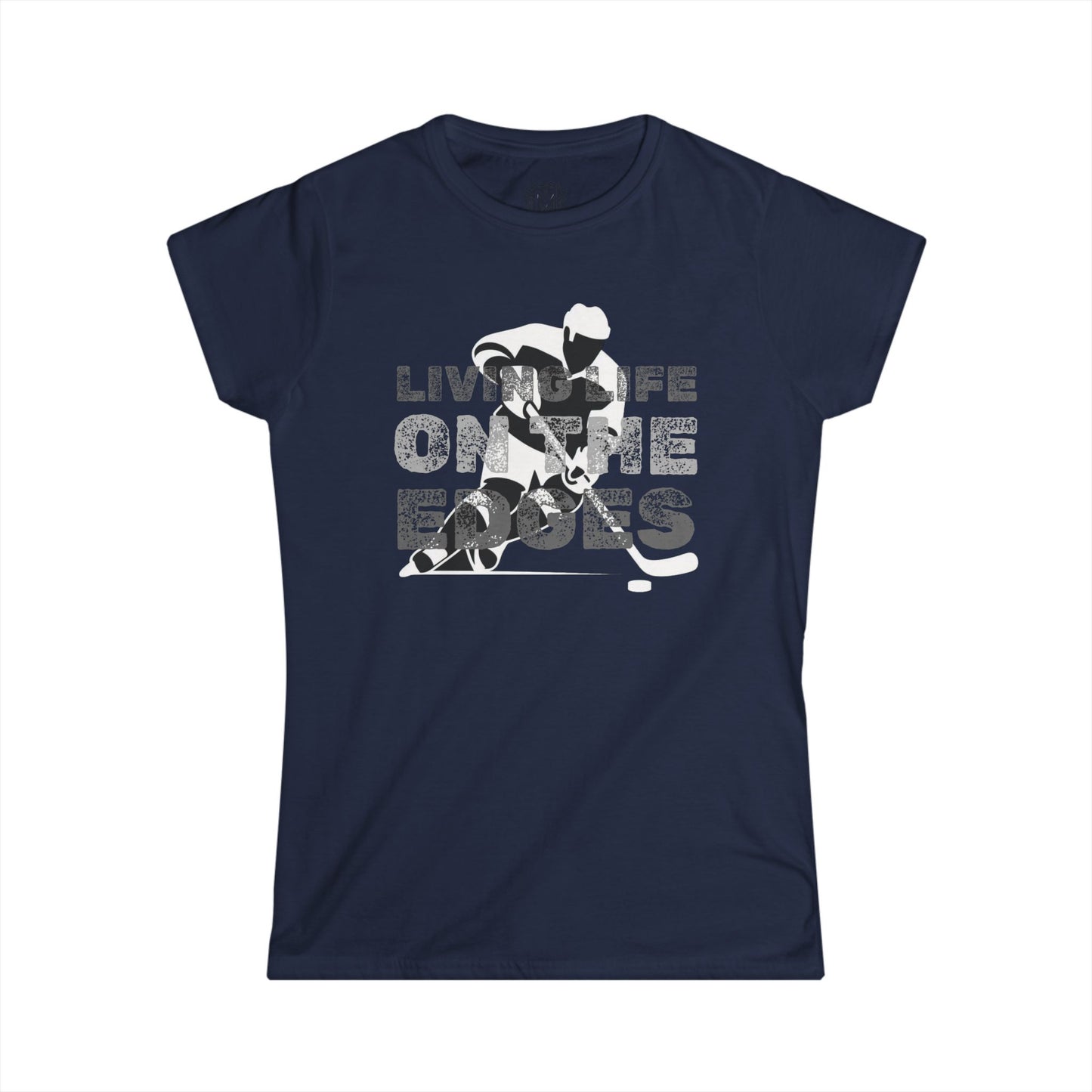 Living Life on the Edges Womens Hockey Graphic Tee