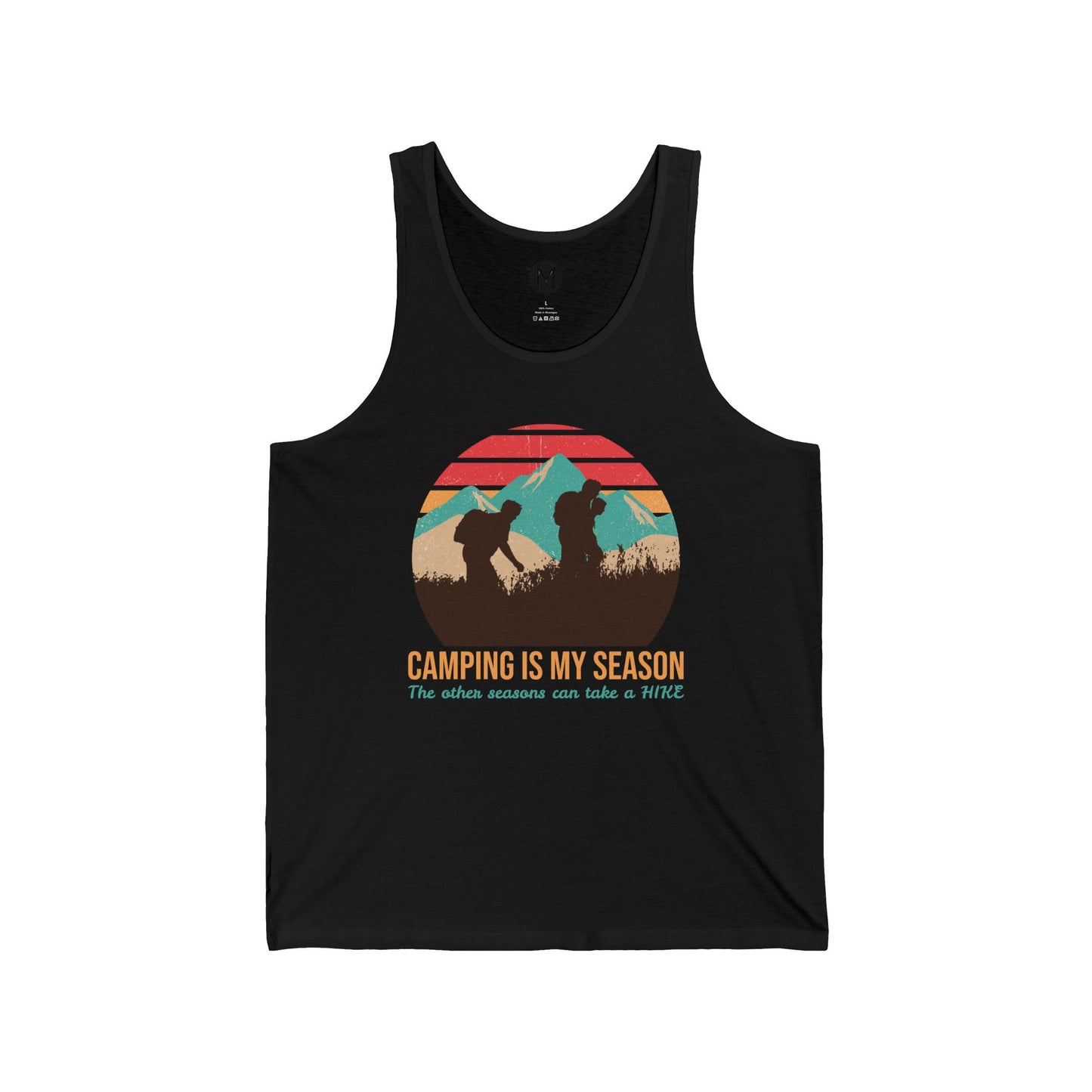 Camping Is My Season Mens Camping Outdoor Adventure Graphic Tank
