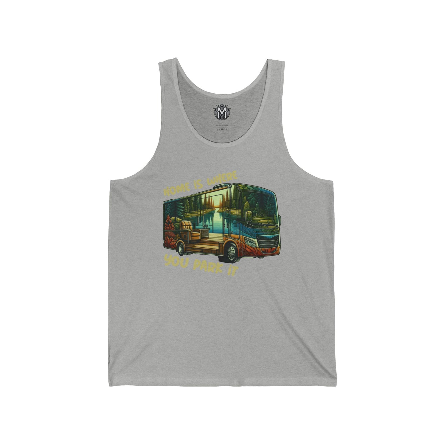 Home is Where You Park It Mens RV Road Trip Adventure Graphic Tank