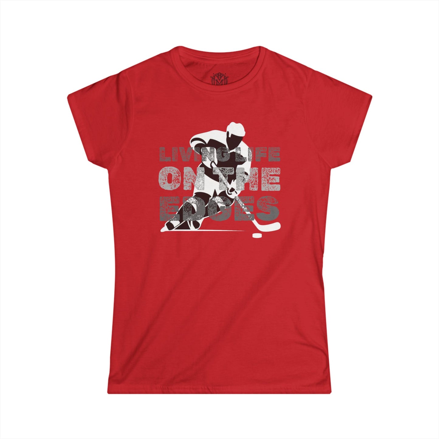 Living Life on the Edges Womens Hockey Graphic Tee