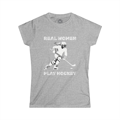 Real Women Play Hockey Womens Hockey Graphic Tee