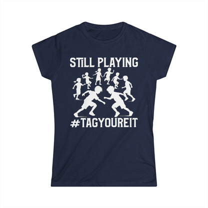 #TagYoureIt Womens Throwback Novelty Graphic Tee