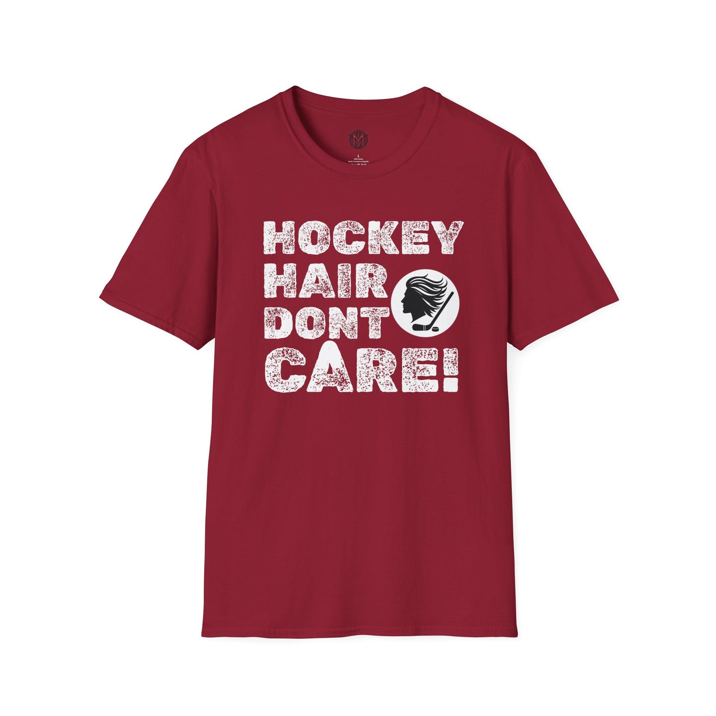 Hockey Hair Don’t Care Mens Hockey Graphic Tee