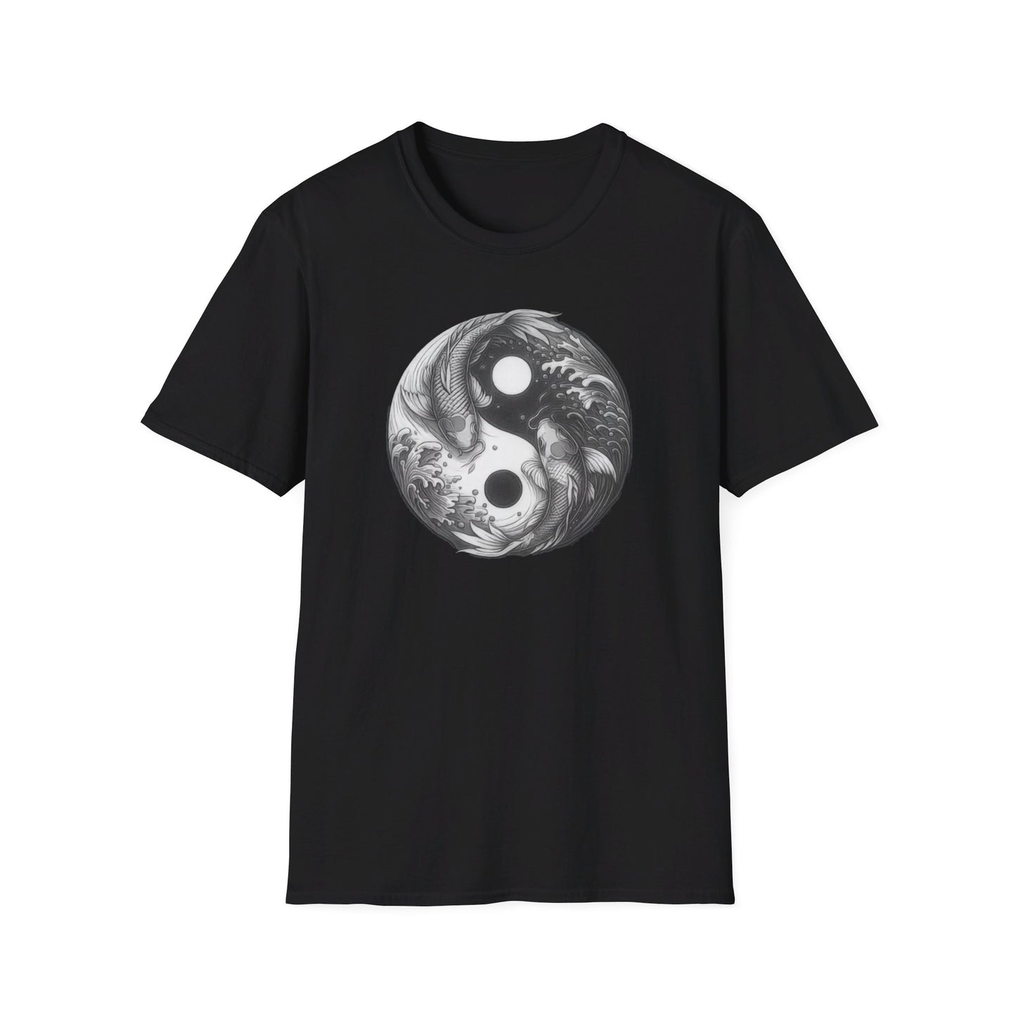 Yin-Yang Koi Carp Shadow Men's Graphic Tee