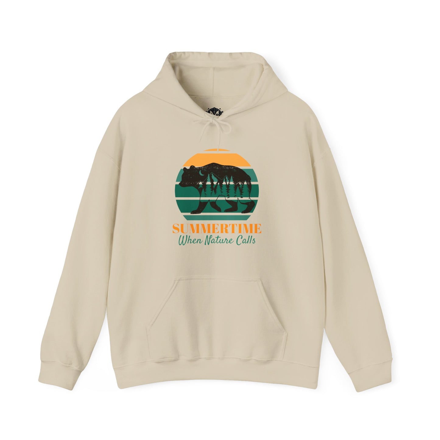Summertime, When Nature Calls Unisex Camping Outdoor Adventure Graphic Hoodie