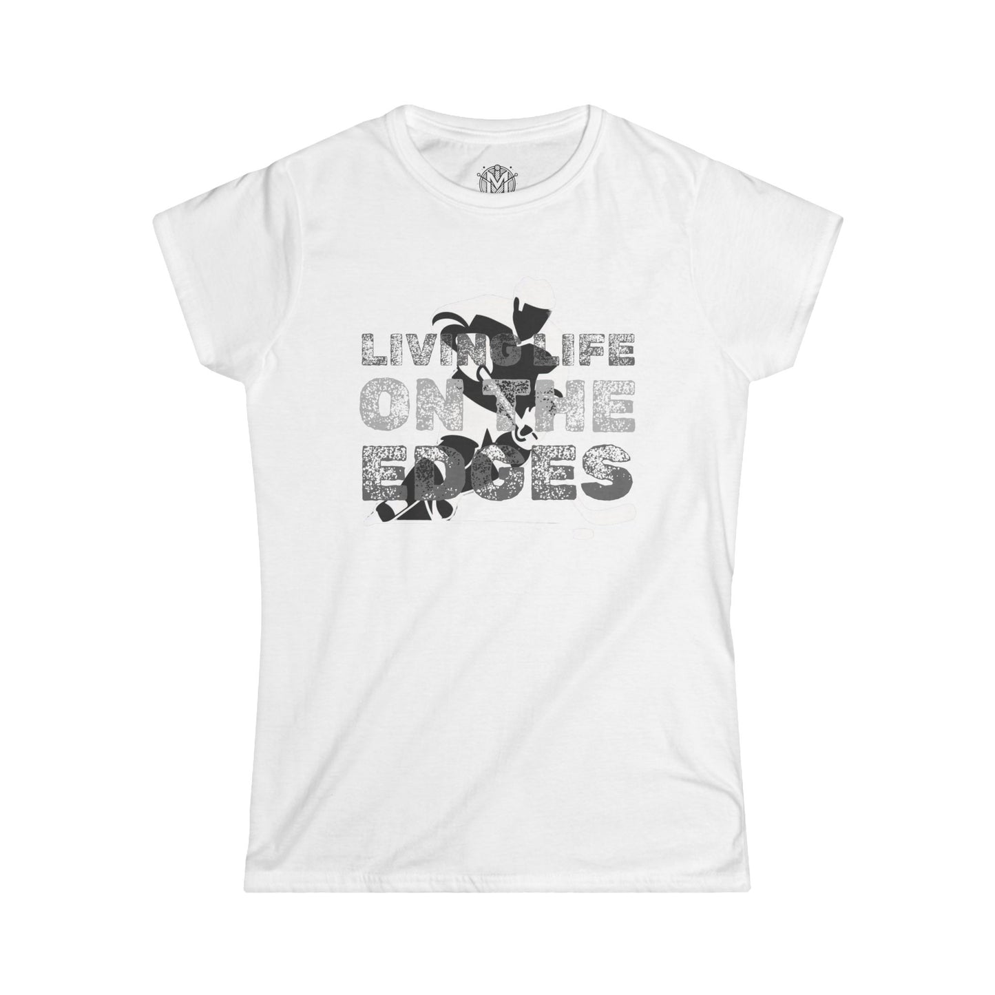 Living Life on the Edges Womens Hockey Graphic Tee