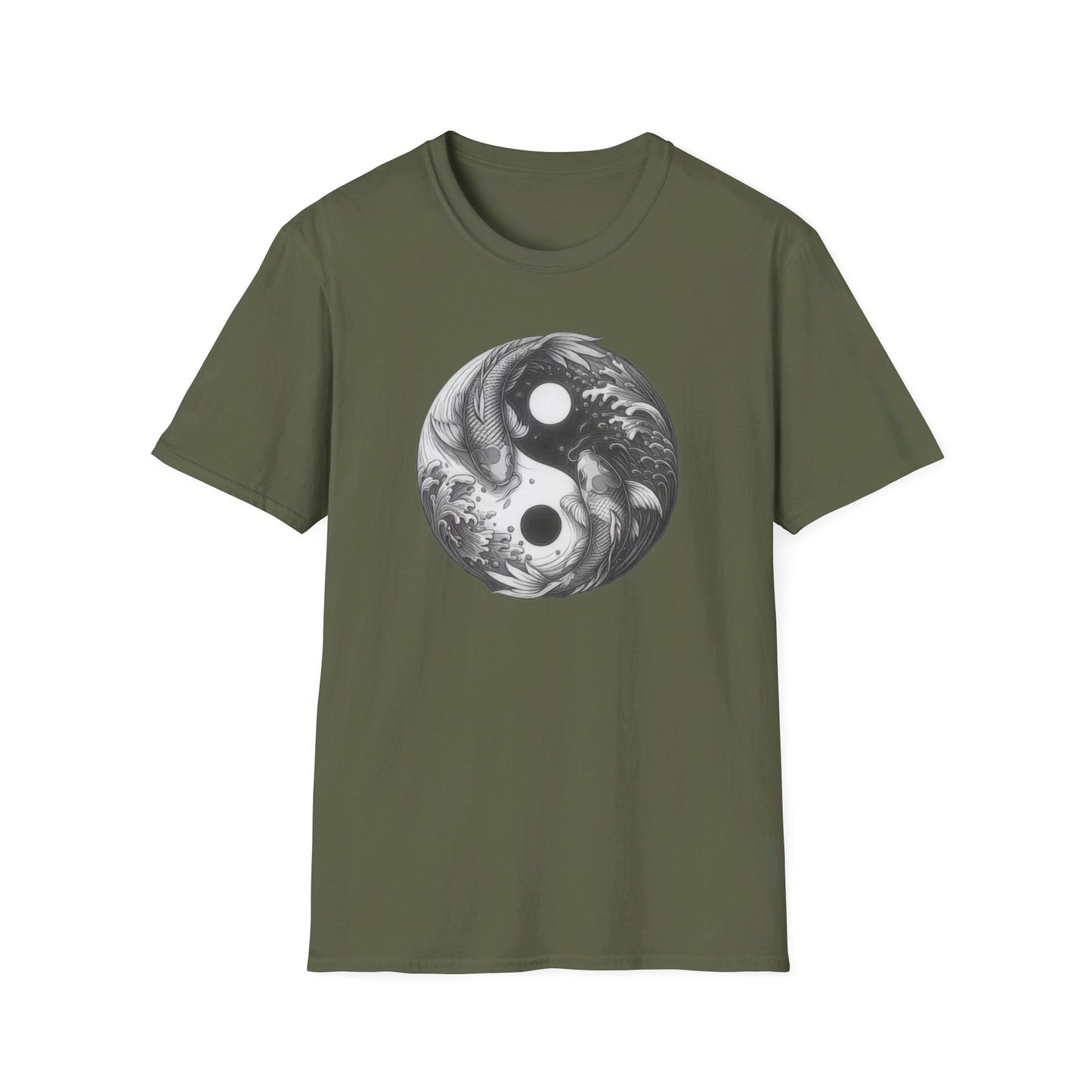 Yin-Yang Koi Carp Shadow Men's Graphic Tee