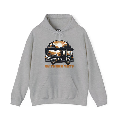 RV There Yet? Unisex RV Road Trip Adventure Graphic Hoodie