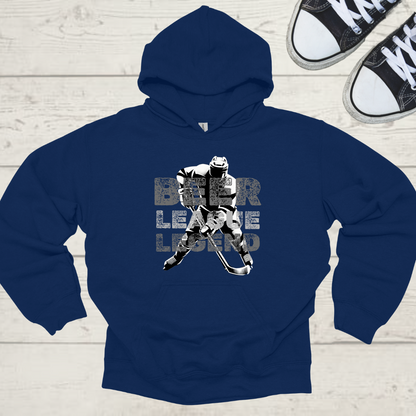 Beer League Legend Mens Hockey Graphic Hoodie