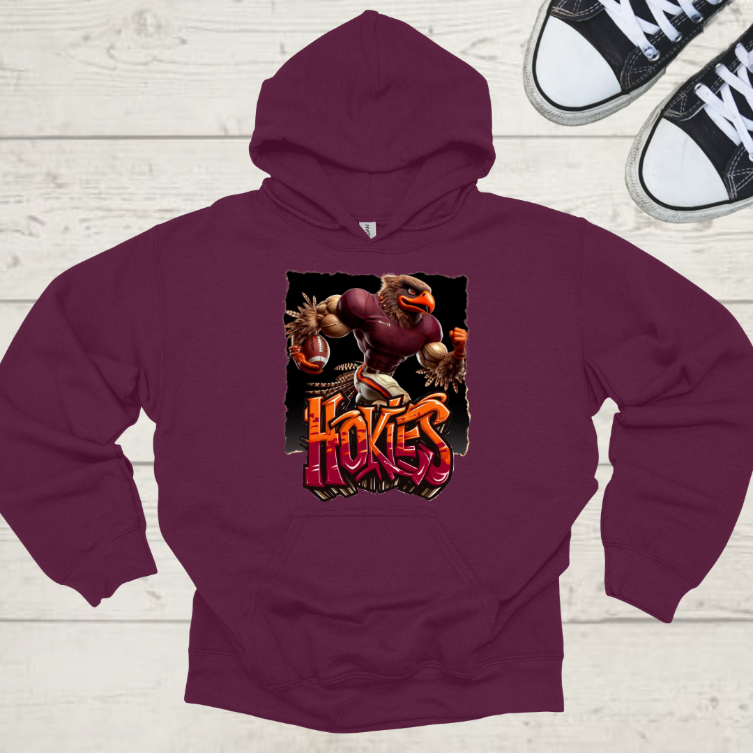 Virginia Tech Hokies Mens College Football Graphic Hoodie
