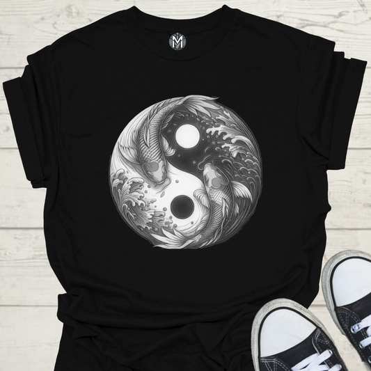 Yin-Yang Koi Carp Shadow Men's Graphic Tee