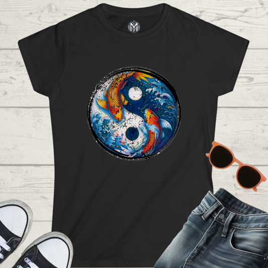 Yin-Yang Koi Carp Women's Graphic Tee