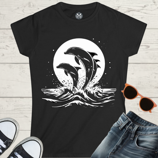 Dolphin Moon Women’s Graphic Tee
