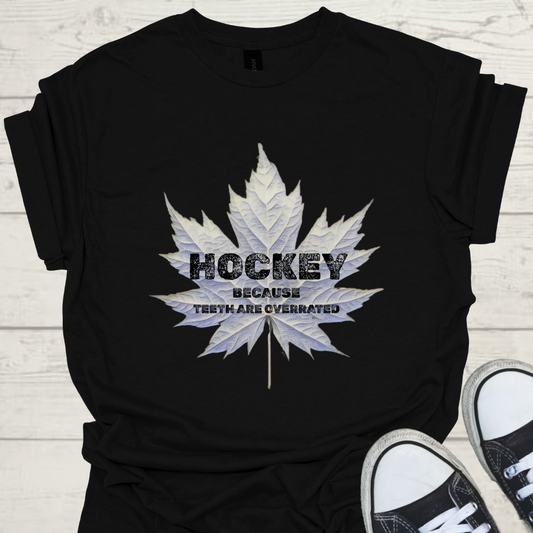 Because Teeth Are Overrated Mens Hockey Graphic Tee