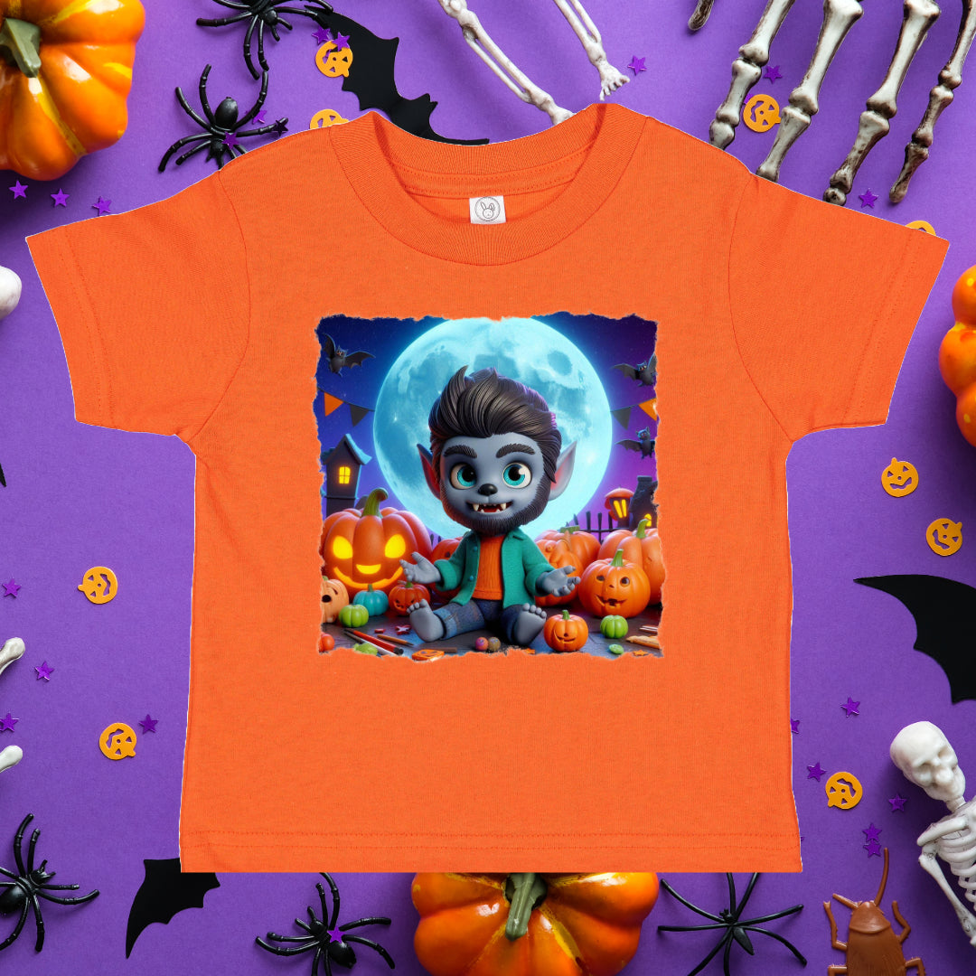 Fun Werewolf Halloween Toddler Graphic Tee