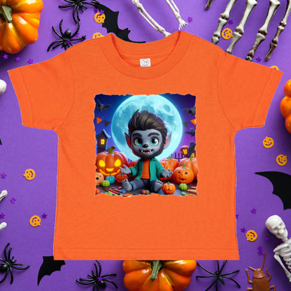 Fun Werewolf Halloween Toddler Graphic Tee