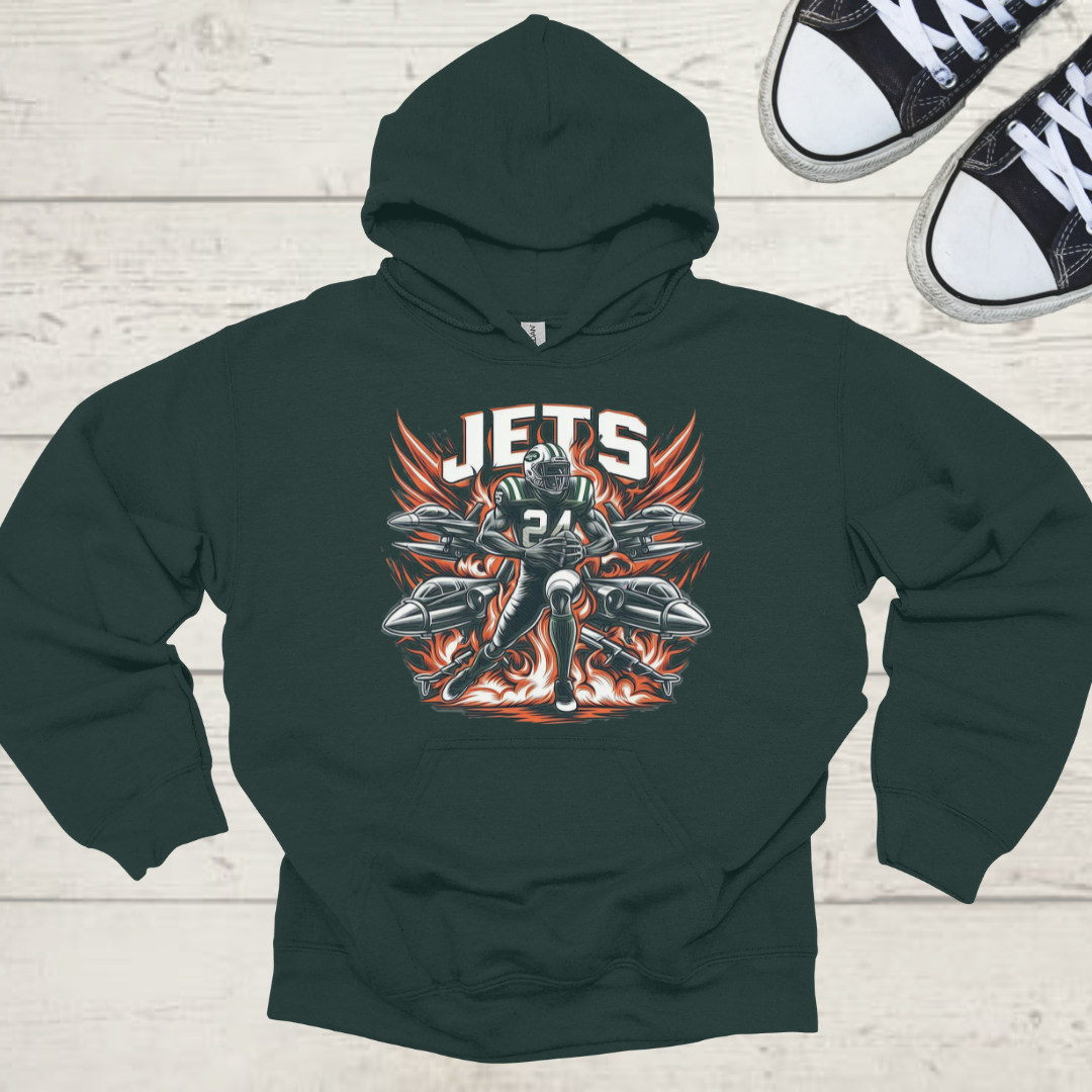 New York Jets Mens American Football Graphic Hoodie