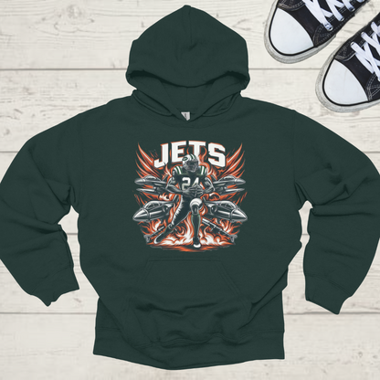 New York Jets Mens American Football Graphic Hoodie