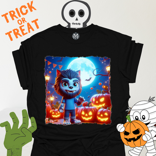 Playful Werewolf Halloween Kid’s Graphic Tee