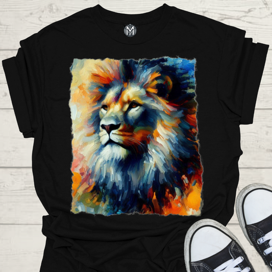 Vibrant Lion Art Men’s Graphic Tee