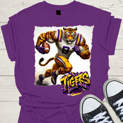 LSU Tigers Mens College Football Graphic Tee