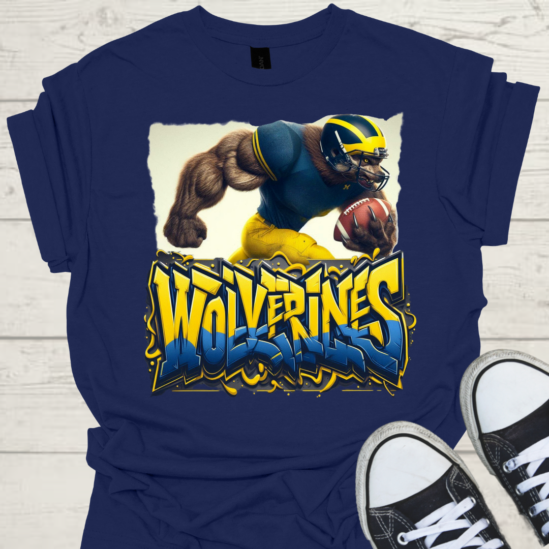 Michigan Wolverines Mens College Football Graphic Tee