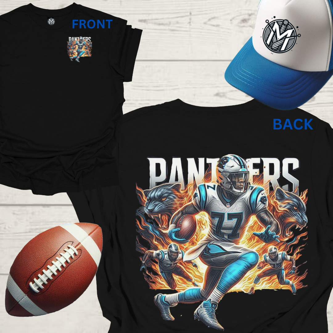 Carolina Panthers Mens American Football Graphic Tee