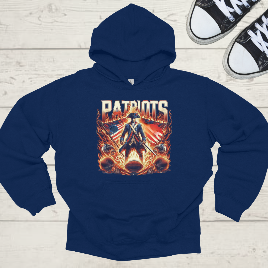 New England Patriots Mens American Football Graphic Hoodie