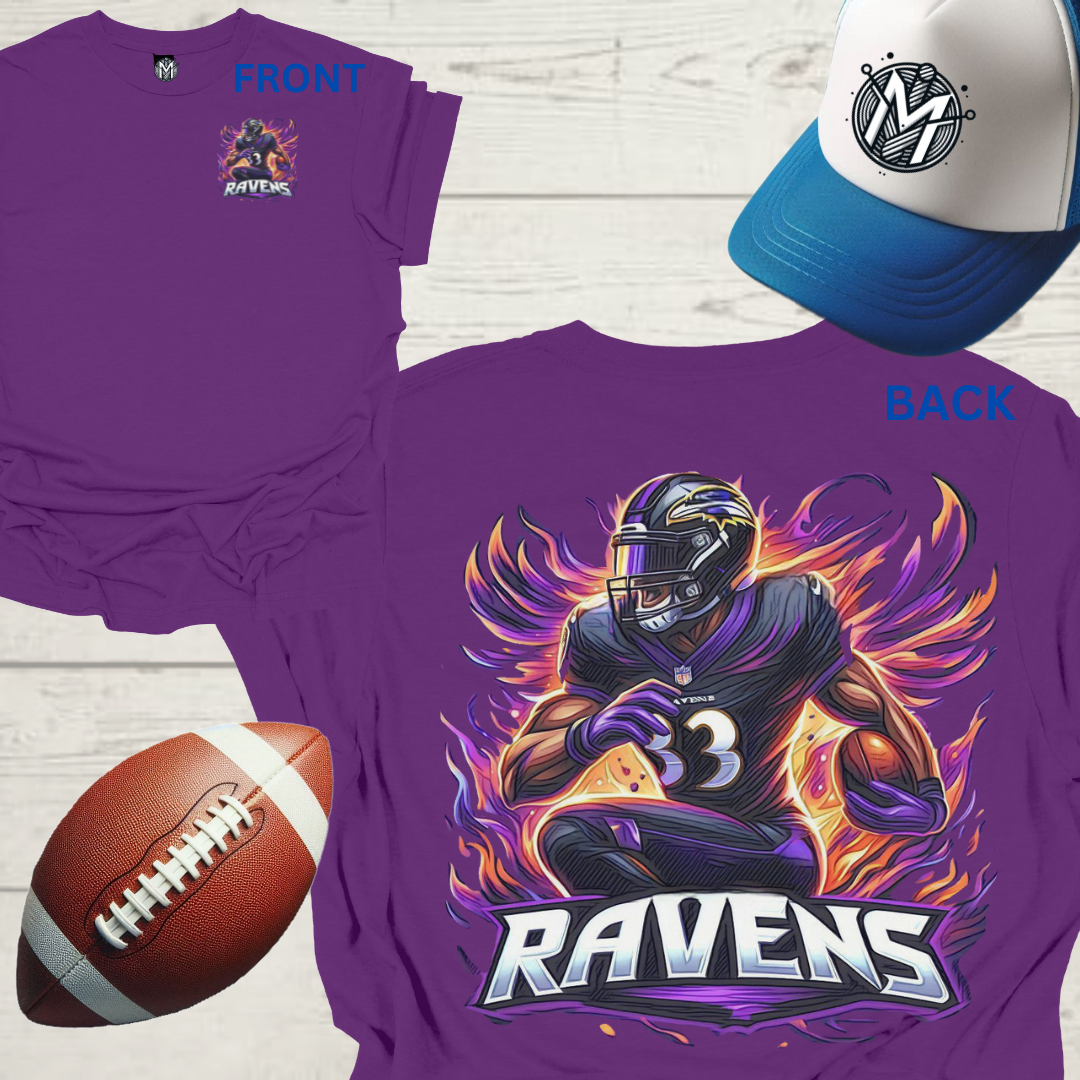 Baltimore Ravens Mens American Football Graphic Tee