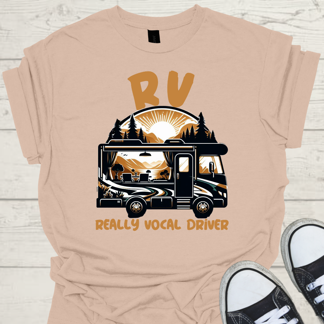 Really Vocal Driver Mens RV Road Trip Adventure Graphic Tee