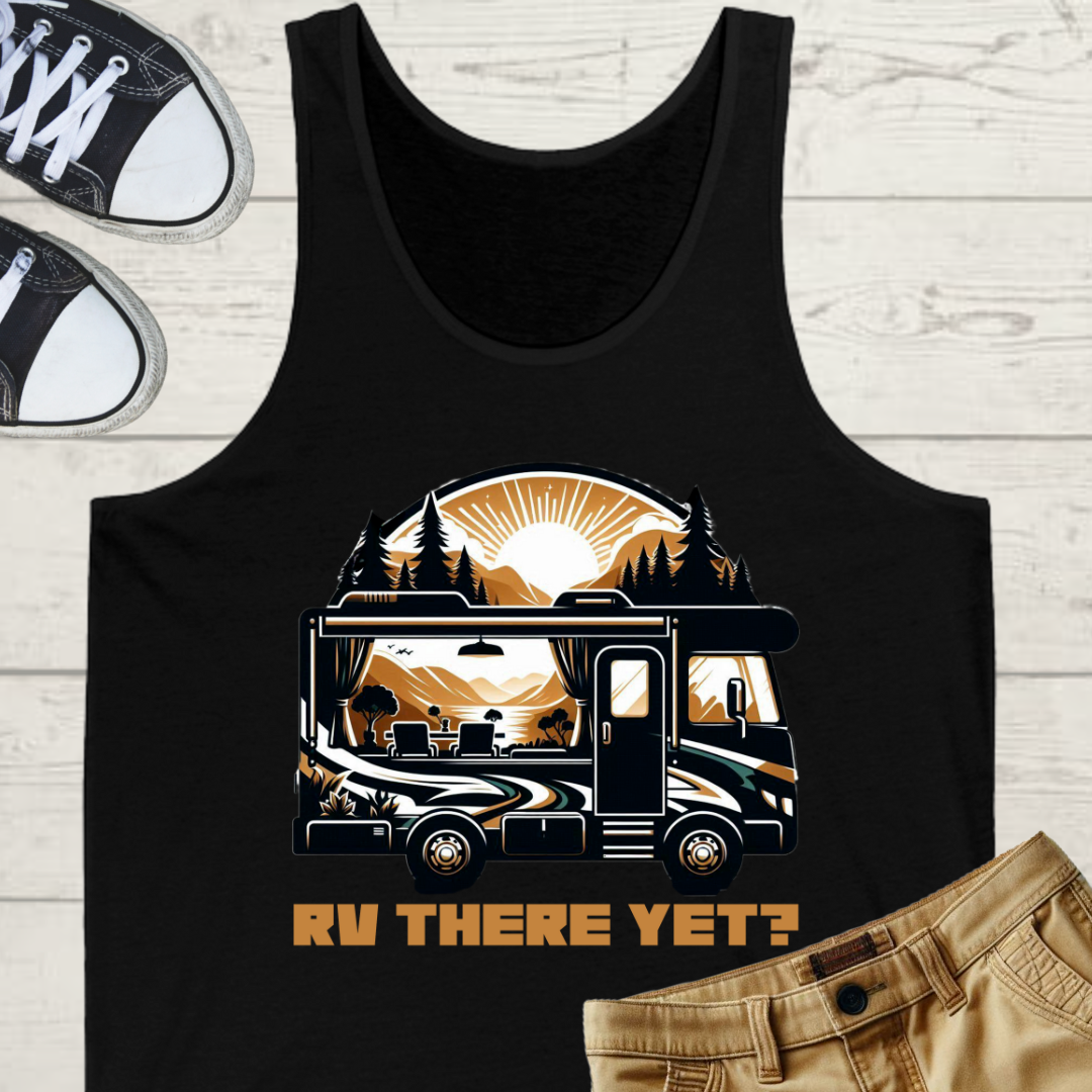 RV There Yet? Mens RV Road Trip Adventure Graphic Tank
