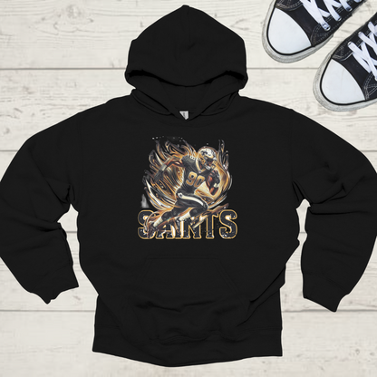 New Orleans Saints Mens American Football Graphic Hoodie