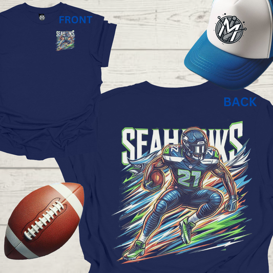 Seattle Seahawks Mens American Football Graphic Tee