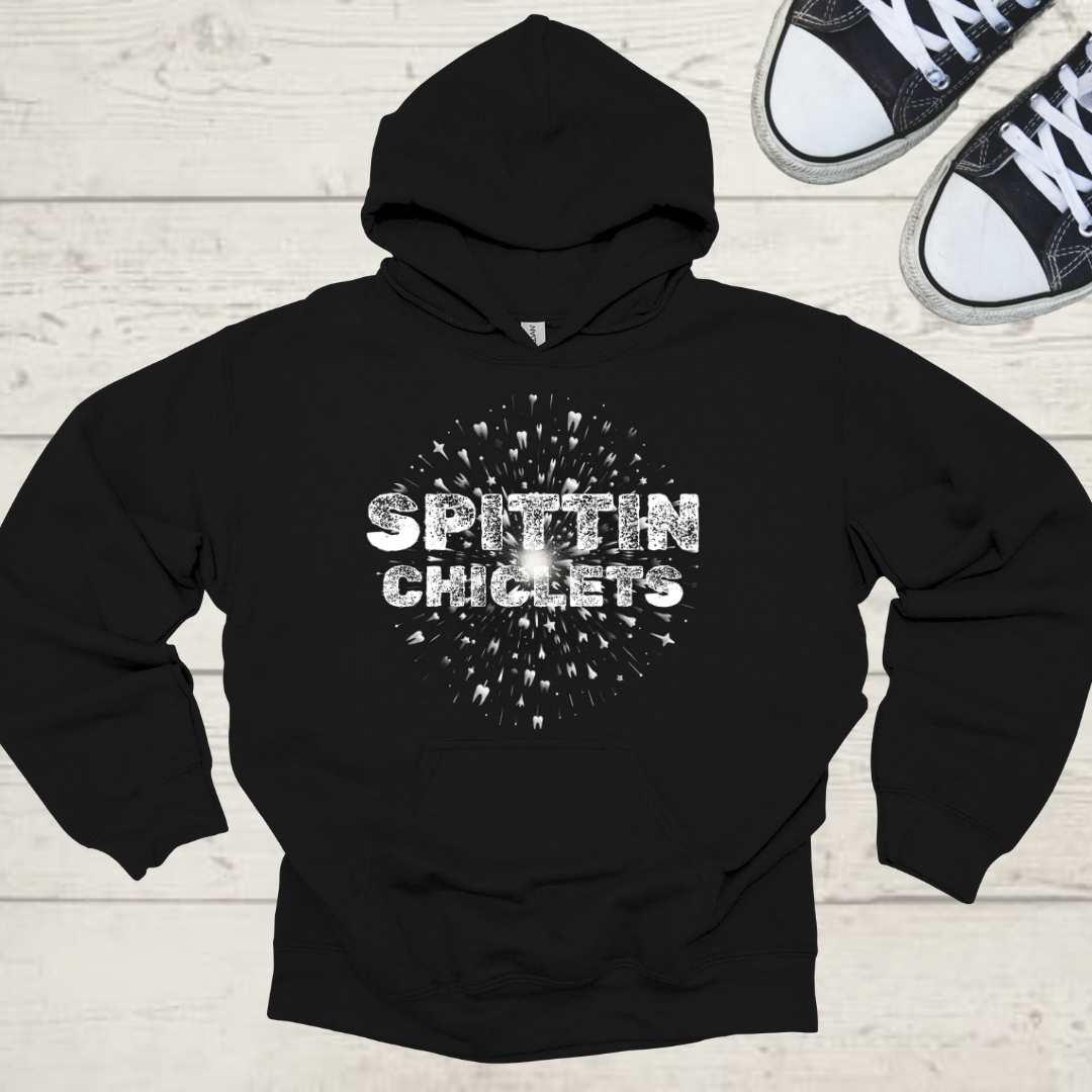 Spitting Chiclets Unisex Hockey Graphic Hoodie